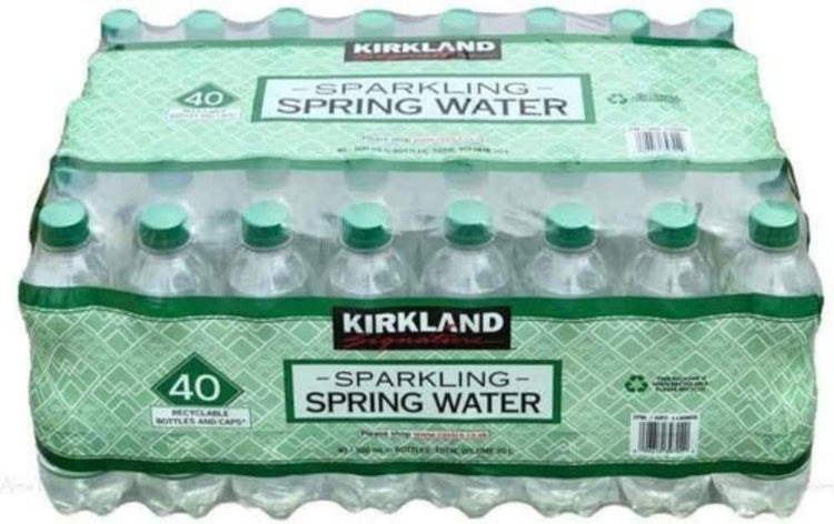 Kirkland Signature Sparking Spring Water Screw Cap Lid Bottles Pack of 40x500ml