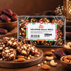 Saras Khajoor Dates Roll 225g | Traditional Indian Date Sweet | Mithai