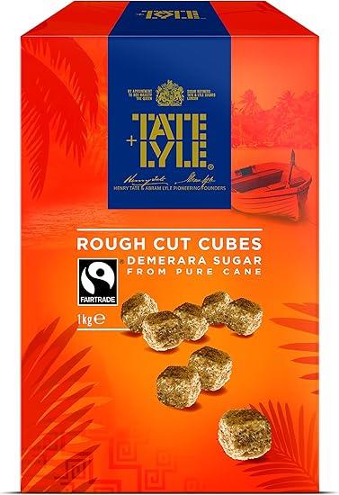 Tate & Lyle Fairtrade Demerara Rough Cut Sugar Cubes – 1 kg