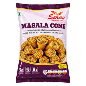 Saras Masala Cone 200g | Spicy Indian Namkeen Snack | Ready-to-Eat Savoury Mix