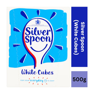 Silver Spoon White Sugar Cubes – 500g | Perfect for Tea, Coffee & Entertaining | Portion-Controlled White Sugar | Great for Guests & Catering