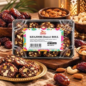 Saras Khajoor Dates Roll 225g | Traditional Indian Date Sweet | Mithai