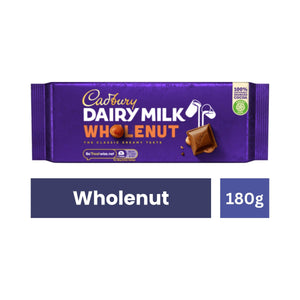 Cadbury Dairy Milk Wholenut Chocolate Bar - 180g