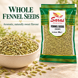 Saras Whole Fennel Seeds (Saunf) – 100g