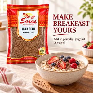 Saras Whole Brown Flax Seeds, Linseed (Alsi) 1kg,