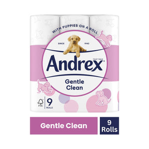 Andrex Gentle Clean Toilet Tissue,9 Rolls