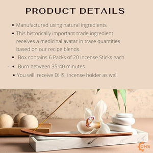 Hem Incense Sticks - Patcholi (6 x 20g) -120 Sticks