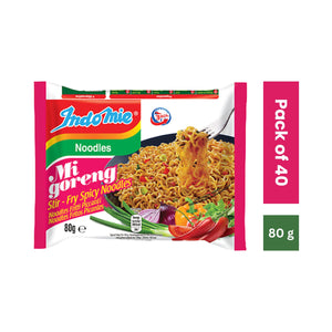 Indomie Mi Goreng Spicy Stir-Fry Noodles 80g - Pack of 40