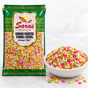 Saras SUGAR COATED Fennel Seeds 1Kg