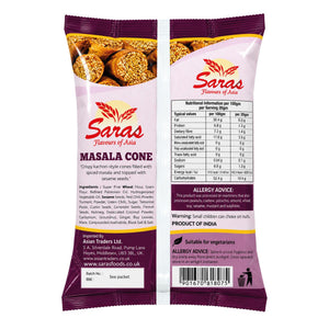Saras Masala Cone 200g | Spicy Indian Namkeen Snack | Ready-to-Eat Savoury Mix