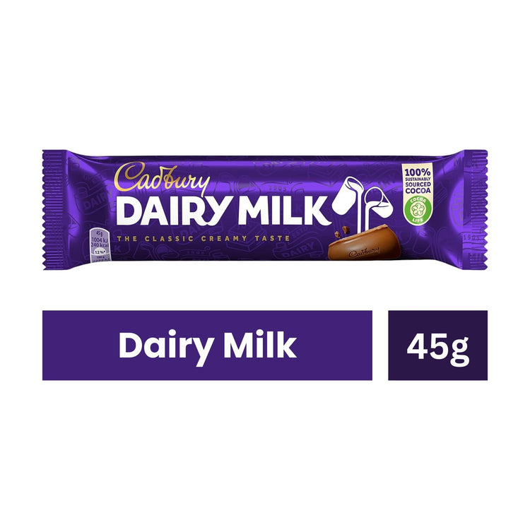 Cadbury Dairy Milk Chocolate Bar -  45g