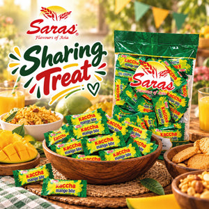 Saras Parle Kaccha Mango Bite Candy 75g | Raw Mango Flavoured Candy