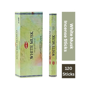 Hem Incense Sticks - White Musk (6 x 20g) -120 Sticks