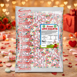 Swizzels Love Heart Sweets Mini Rolls - 3kg