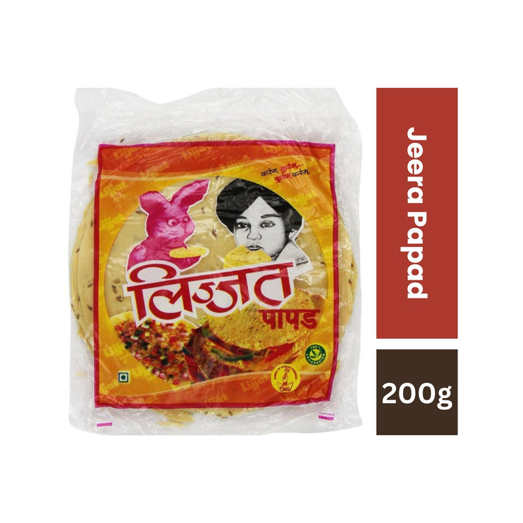 Lijjat Jeera (Cumin) Papad 200g