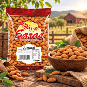 Saras Almonds 700g | Whole Almond Nuts | Dry Fruits & Nuts