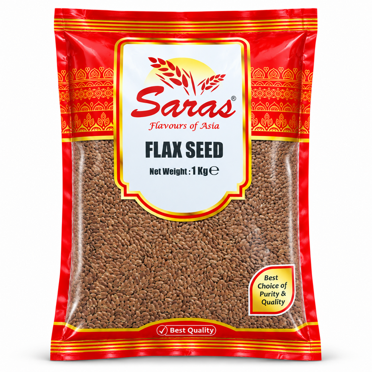 Saras Whole Brown Flax Seeds, Linseed (Alsi) 1kg,