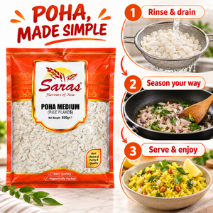 Saras Poha Medium 800G (Rice Flakes)