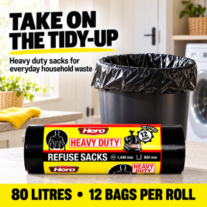Hero Heavy Duty Refuse Sacks XL 12 Bags