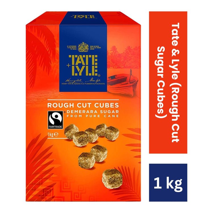 Tate & Lyle Fairtrade Demerara Rough Cut Sugar Cubes – 1 kg