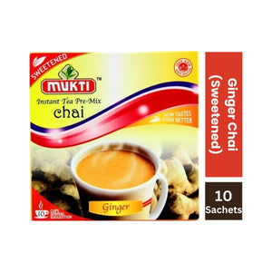 Mukti Instant Tea Pre-Mix Chai Ginger Sweetened - 220g (10 Sachets)