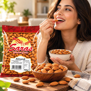 Saras Almonds 700g | Whole Almond Nuts | Dry Fruits & Nuts