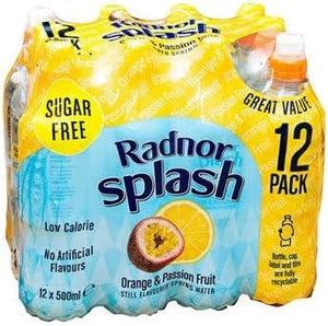 Radnor Splash 12 x 500ml - Orange & Passion Fruit