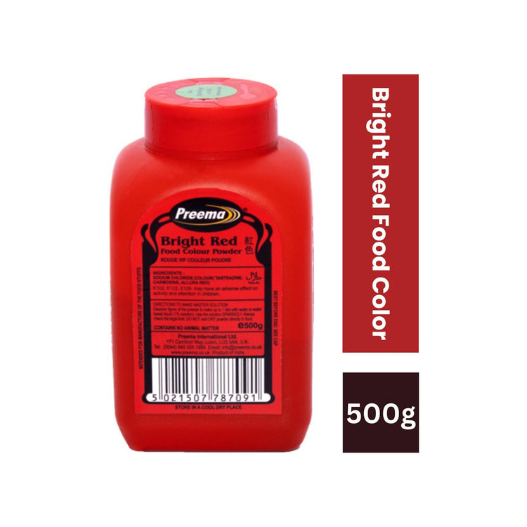 Preema bright red Food Colour 500g