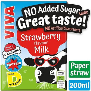 VIVA Strawberry Flavour Milk (27 x 200ml)
