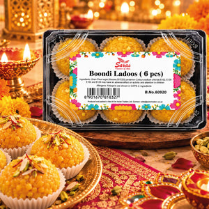 Saras Boondi Ladoo 6 Pieces | Traditional Indian Sweet | Mithai
