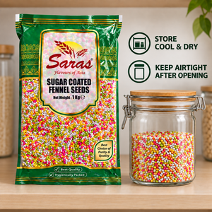 Saras SUGAR COATED Fennel Seeds 1Kg