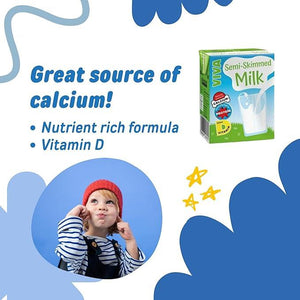VIva Semi Skimmed Milk 200ml x 27