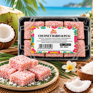Saras Coconut Barfi 225g | Traditional Indian Coconut Sweet | Mithai