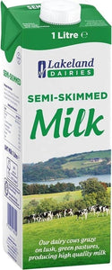 Lakeland Dairies Semi-Skimmed Milk 1L (Pack of 12)
