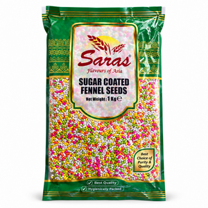 Saras SUGAR COATED Fennel Seeds 1Kg