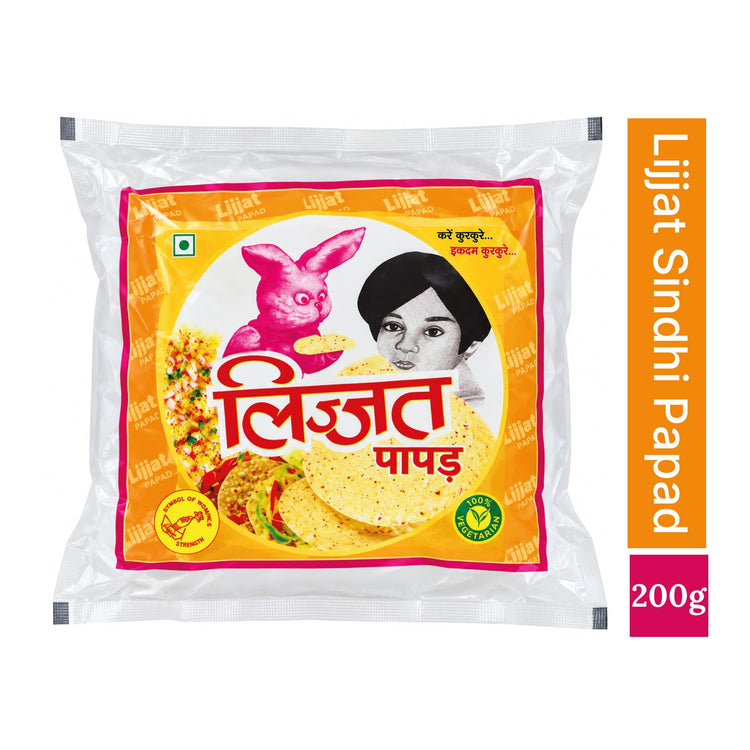 Lijjat Sindhi Papad 200g | Traditional Indian Papad