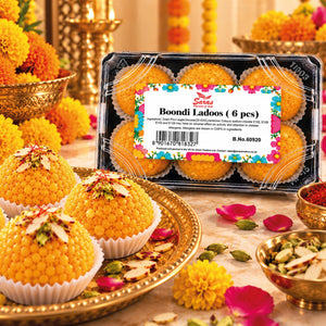 Saras Boondi Ladoo 6 Pieces | Traditional Indian Sweet | Mithai
