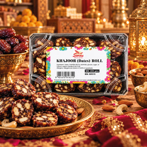 Saras Khajoor Dates Roll 225g | Traditional Indian Date Sweet | Mithai