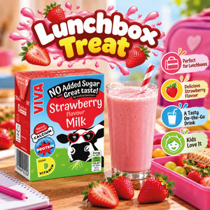 Viva Strawberry Flavour Milk 200ml | Ready-to-Drink Strawberry Milk