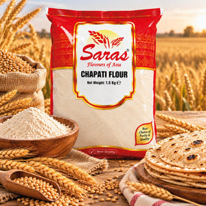 Saras Chapati Flour 1.5kg | Indian Wheat Flour for Chapati & Roti