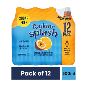 Radnor Splash 12 x 500ml - Orange & Passion Fruit
