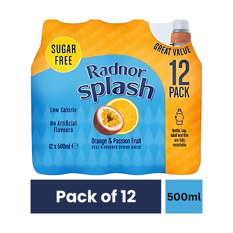 Radnor Splash 12 x 500ml - Orange & Passion Fruit