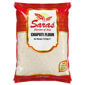 Saras Chapati Flour 1.5kg | Indian Wheat Flour for Chapati & Roti