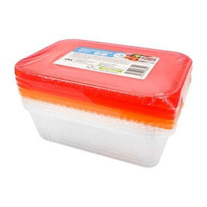 Plastic Food Containers 650ml - 5 Pack