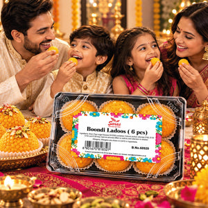 Saras Boondi Ladoo 6 Pieces | Traditional Indian Sweet | Mithai