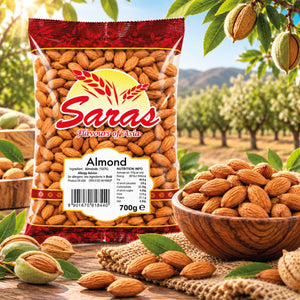 Saras Almonds 700g | Whole Almond Nuts | Dry Fruits & Nuts