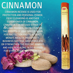 Hem Incense Sticks - Cinnamon (6 x 20g) -120 Sticks