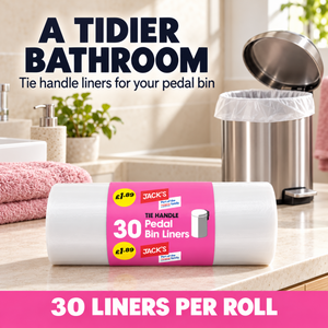Jack's 30 Tie Handle Pedal Bin Liners