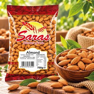Saras Almonds 700g | Whole Almond Nuts | Dry Fruits & Nuts