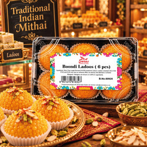 Saras Boondi Ladoo 6 Pieces | Traditional Indian Sweet | Mithai